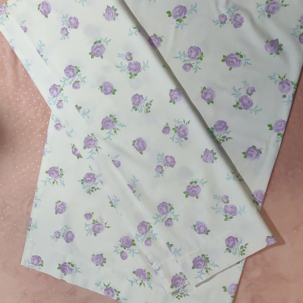 2Vintage pennys pillowcases purple rose's